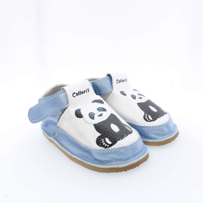 Pantofi / Sandale personalizate din piele naturala cu print digital - Panda1 [2]