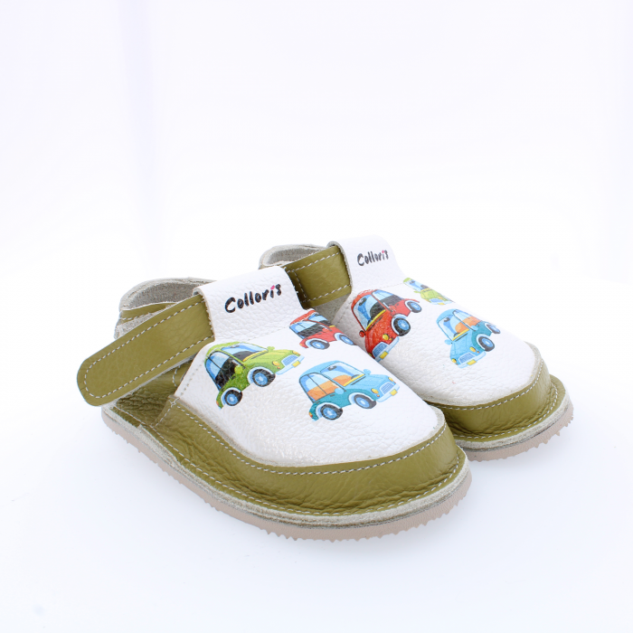 Pantofi / Sandale personalizate din piele naturala cu print digital - Masini1 [2]