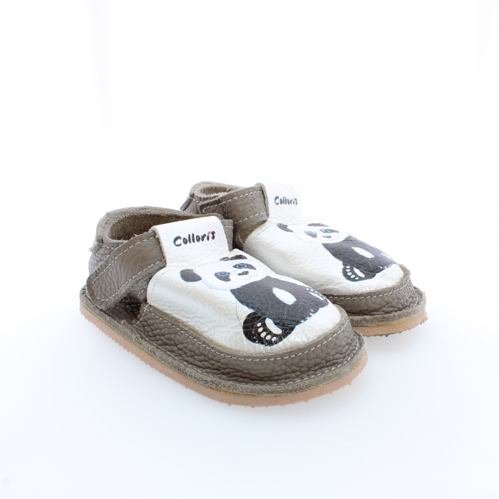 Pantofi / Sandale personalizate din piele naturala cu print digital - Panda2 [2]