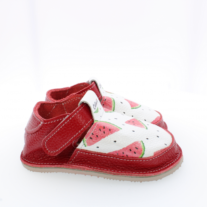 Pantofi / Sandale personalizate din piele naturala cu print digital - Pepene rosu [3]