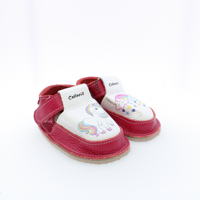 Pantofi / Sandale personalizate din piele naturala cu print digital - Unicorn [2]
