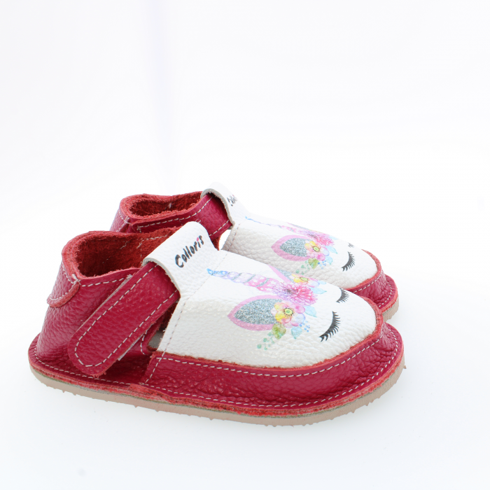 Pantofi / Sandale personalizate din piele naturala cu print digital  - Unicorn2 [3]
