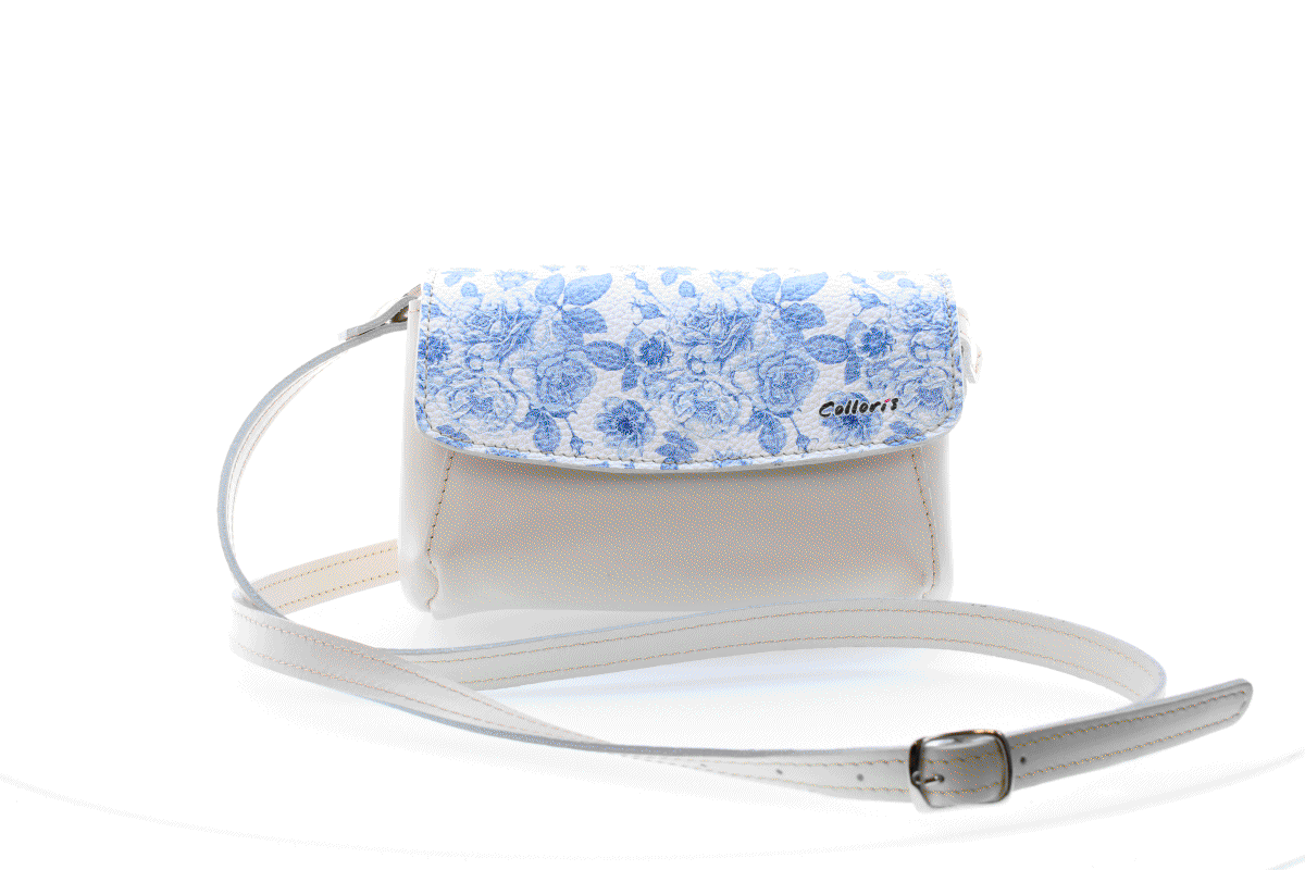 Poșetă din piele naturală cu print digital, m20_mini_Serenity Florale [5]
