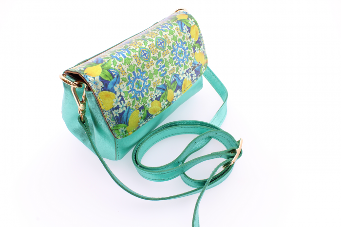 Poșetă din piele naturală cu print digital, m20_mini_colloris_print_piele_aur_bela_tascana_green [2]