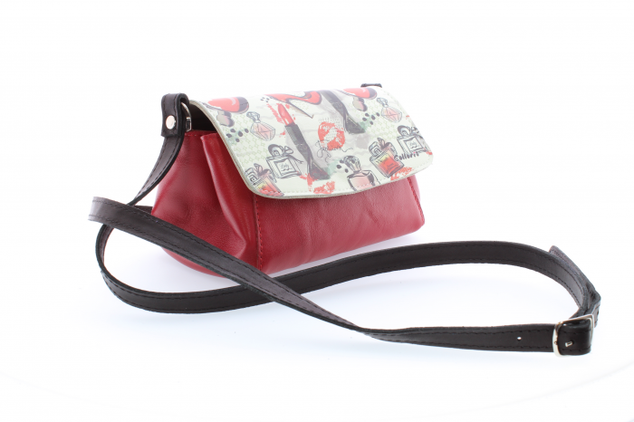 Poseta din piele naturala cu print digital, M20 mini Fashion [2]