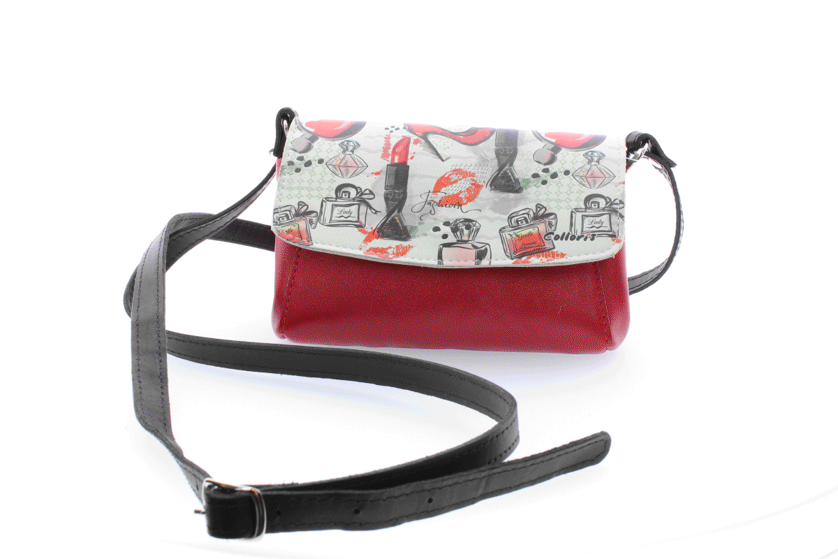 Poseta din piele naturala cu print digital, M20 mini Fashion [5]