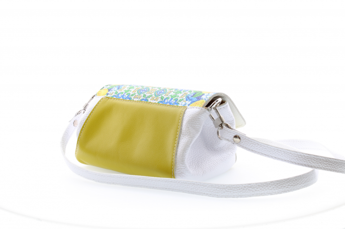 Poseta din piele naturala cu print digital, M20 mini Lemon green Toscano [4]