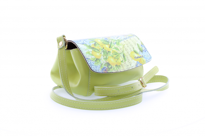 Poseta din piele naturala cu print digital, M20 mini Lemon Music [2]
