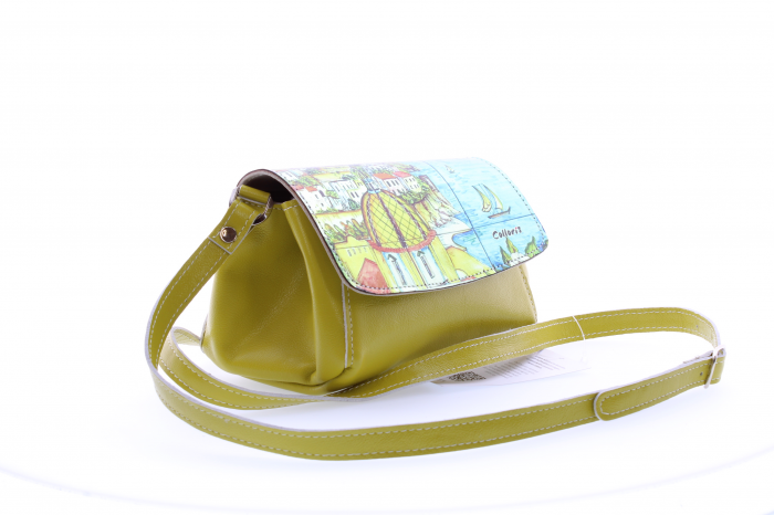 Poseta din piele naturala cu print digital, M20 mini LemonediGarda [2]