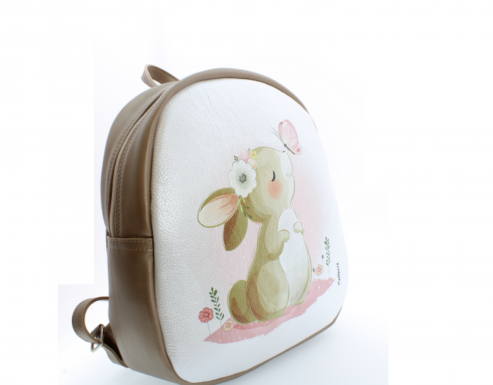 Rucsac personalizat cu print digital din piele naturala Baby3+ - Iepuras [2]
