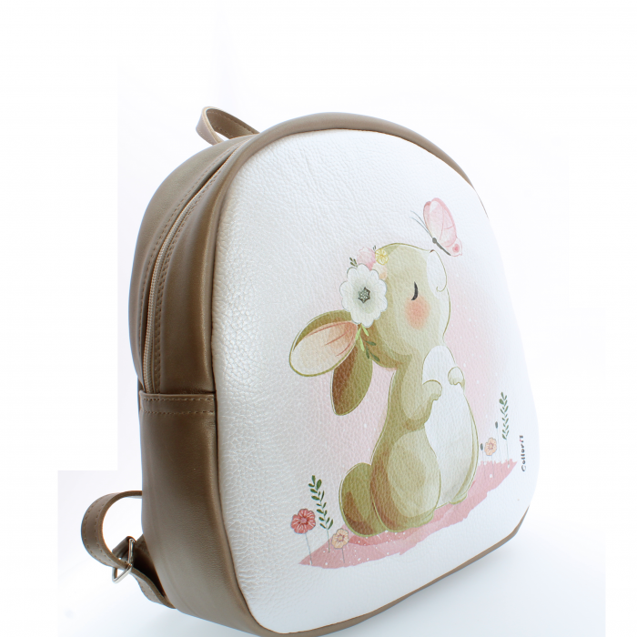 Rucsac personalizat cu print digital din piele naturala Baby3+ - Iepuras [2]