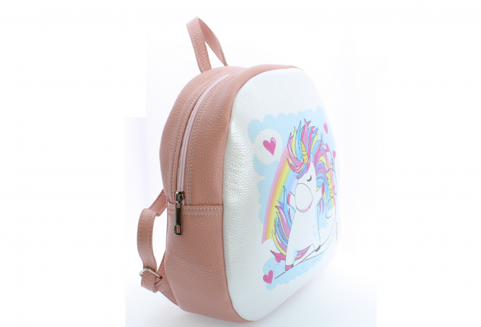 Rucsac personalizat cu print digital din piele naturala Baby3+ - Unicorn [2]
