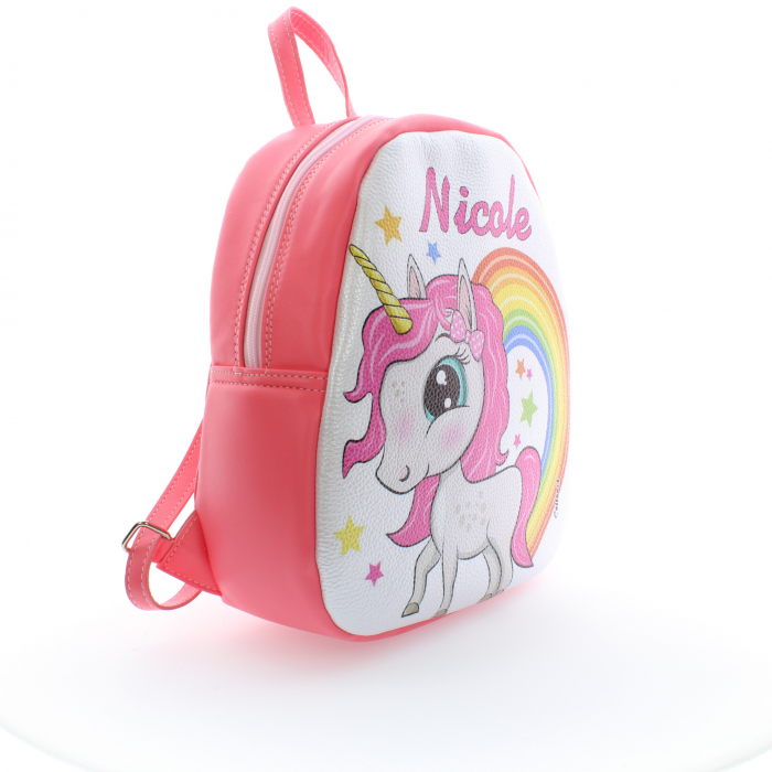 Rucsac personalizat cu print digital din piele naturala Baby3+  - Unicorn [2]