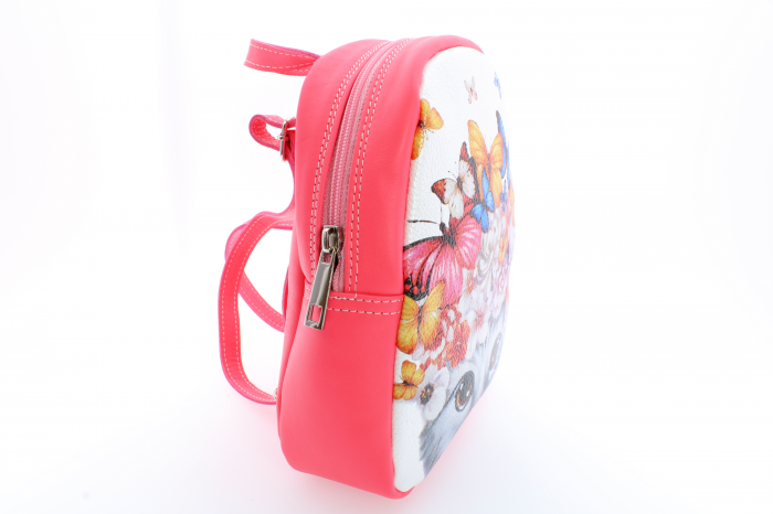 Rucsac Minion personalizat cu print digital din piele naturala - Pisicuta colorata [3]