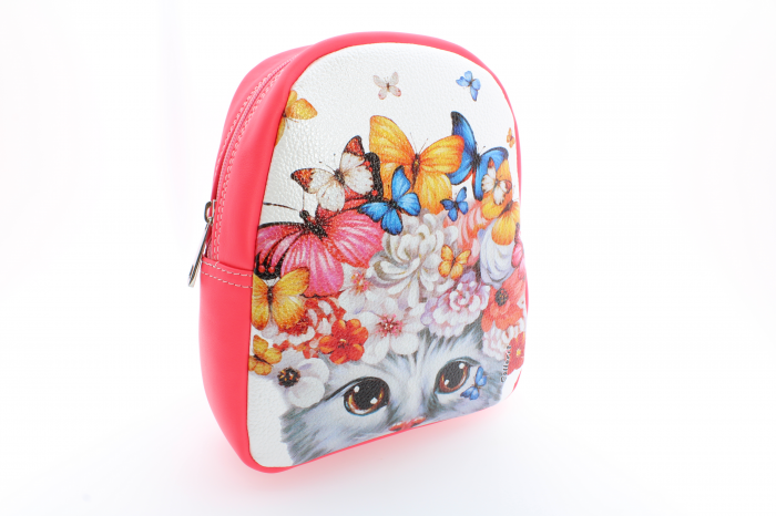 Rucsac Minion personalizat cu print digital din piele naturala - Pisicuta colorata [2]