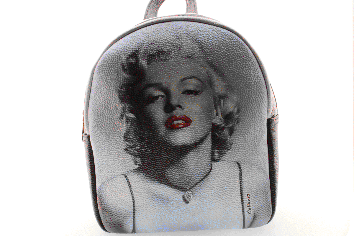 Rucsac din piele naturala cu print digital, Carmen Merlin [5]