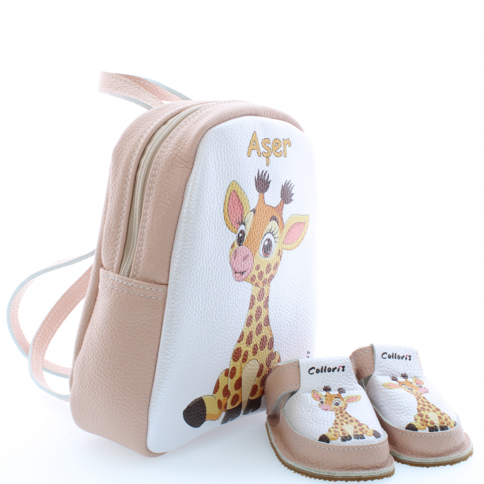 Set incaltaminte si rucsac Minion pentru copii din piele naturala personalizat cu print digital (exemplu) [2]