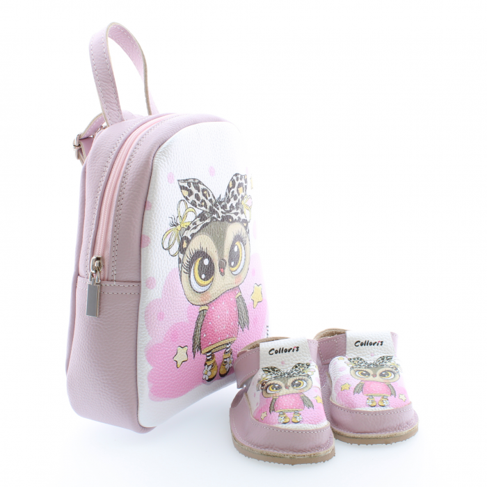 Set incaltaminte si rucsac Minion pentru copii din piele naturala personalizat cu print digital (exemplu) [2]