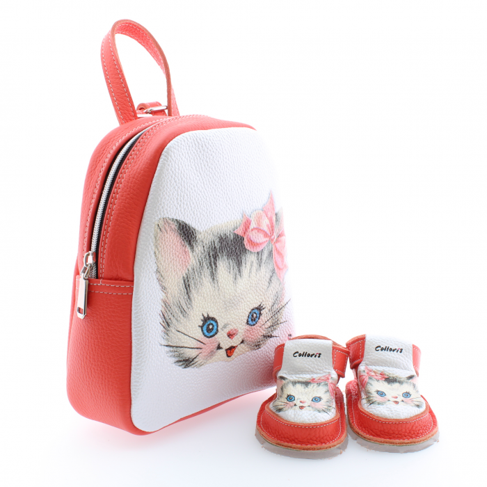 Set incaltaminte si rucsac Minion pentru copii din piele naturala personalizat cu print digital (exemplu) [2]