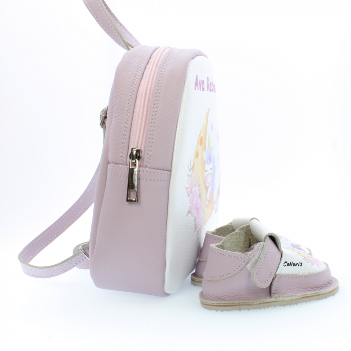 Set incaltaminte si rucsac Minion pentru copii din piele naturala personalizat cu print digital (exemplu) [3]