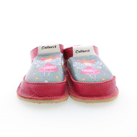 Copii - Pantofi / Sandale personalizate din piele naturala cu print digital - Balerina