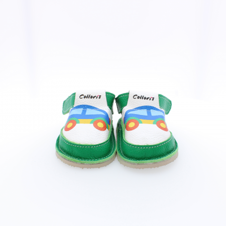 Copii - Pantofi / Sandale personalizate din piele naturala cu print digital - Masinele1