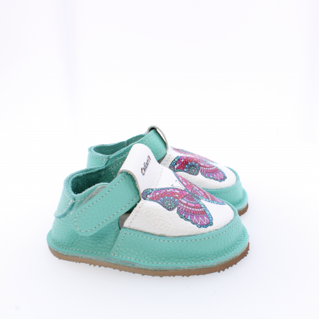 Pantofi / Sandale personalizate din piele naturala cu print digital - Fluture [2]