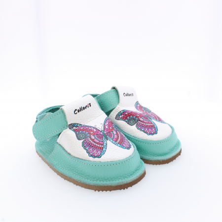 Pantofi / Sandale personalizate din piele naturala cu print digital - Fluture [1]