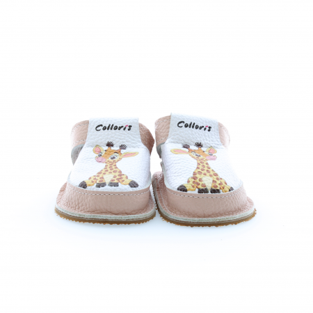 Copii - Pantofi / Sandale personalizate din piele naturala cu print digital - Girafa