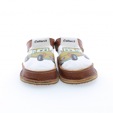 Copii - Pantofi / Sandale personalizate din piele naturala cu print digital - Masina3