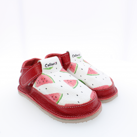 Pantofi / Sandale personalizate din piele naturala cu print digital - Pepene rosu [1]
