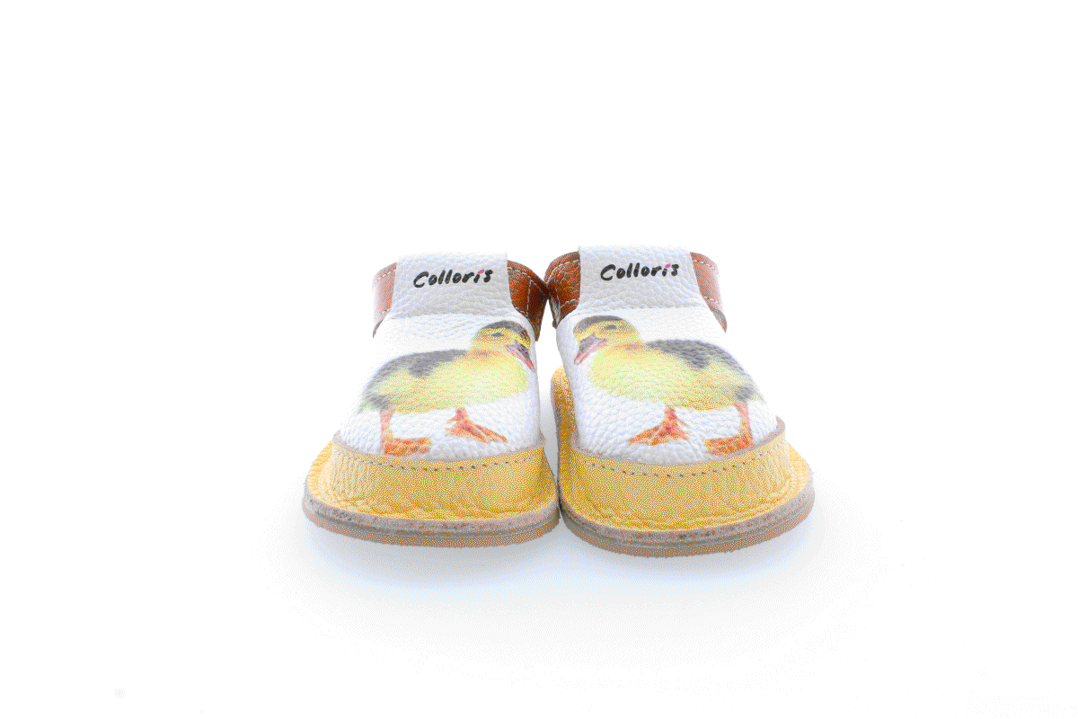 Pantofi / Sandale personalizate din piele naturala cu print digital - Ratusca [4]