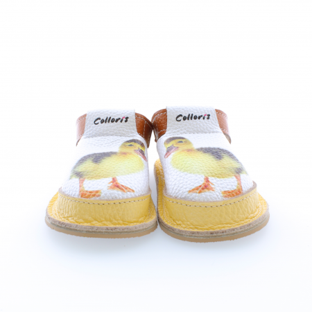 Copii - Pantofi / Sandale personalizate din piele naturala cu print digital - Ratusca
