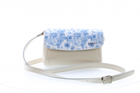 Posete casual - Poșetă din piele naturală cu print digital, m20_mini_Serenity Florale