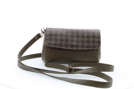 Posete casual - Poșetă din piele naturală cu print digital, M20 mini_Moss Elegance
