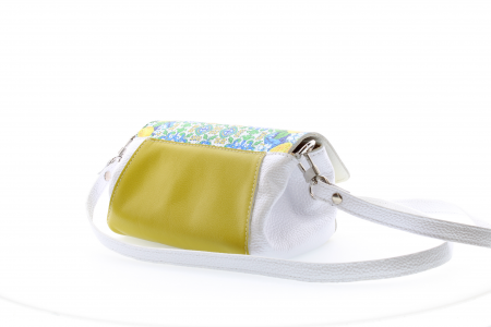 Poseta din piele naturala cu print digital, M20 mini Lemon green Toscano [3]