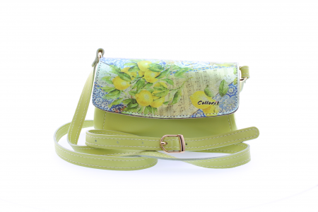 Posete casual - Poseta din piele naturala cu print digital, M20 mini Lemon Music