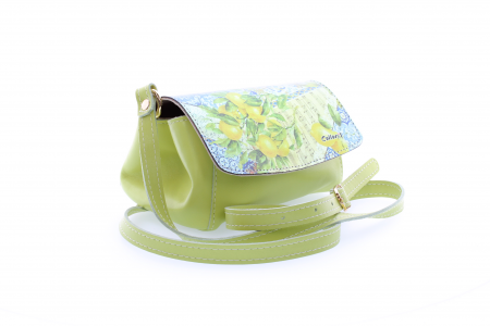 Poseta din piele naturala cu print digital, M20 mini Lemon Music [1]