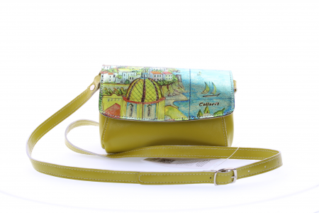Posete casual - Poseta din piele naturala cu print digital, M20 mini LemonediGarda