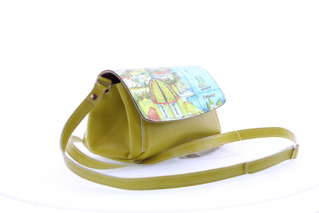 Poseta din piele naturala cu print digital, M20 mini LemonediGarda [1]