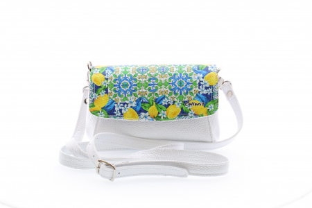 Posete casual - Poșetă din piele naturală cu print digital, M20 mini_Lemon Grove