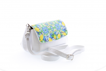 Poșetă din piele naturală cu print digital, M20 mini_Lemon Grove [1]