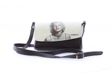 Posete casual - Poseta din piele naturala cu print digital, M20 mini Merlin1