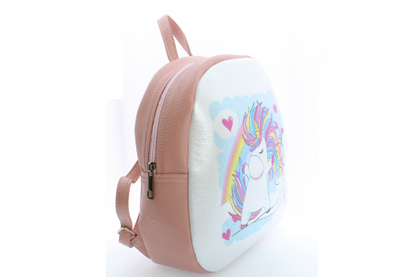 Rucsac personalizat cu print digital din piele naturala Baby3+ - Unicorn [1]