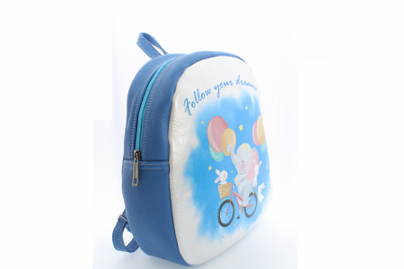 Rucsac personalizat cu print digital din piele naturala Baby3+ - Elefantul [1]