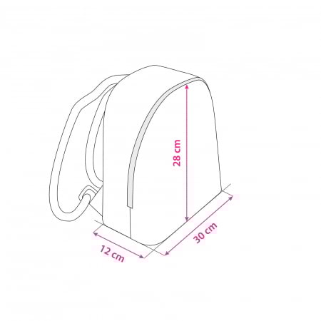 Rucsac din piele naturala cu print digital, RD-01 Mickey 01-C, Gri [2]