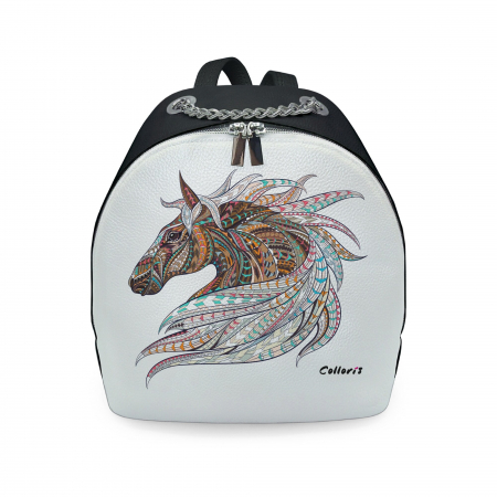 Genti - Rucsac din piele naturala, RD-01 Cal 01, Negru
