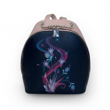 Genti - Rucsac din piele naturala, RD-01 Flori 05