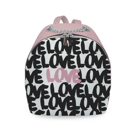 Genti - Rucsac din piele naturala, RD-01 Love 01, Roz