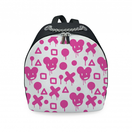 Genti - Rucsac din piele naturala, RD-01 Mickey 01-B, Negru